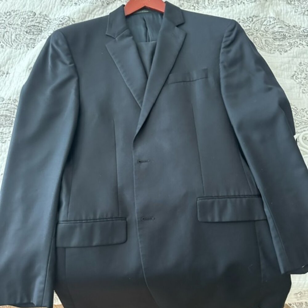 Wool Michael Kors Navy Suit - 42L
